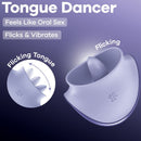 Satisfyer - tongue dancer stimolatore clitorideo con vibrazioni e pulsazioni lilla