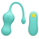 Romp - cello vibratore multifunzione a uovo turchese con telecomando