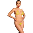 Chilirose - cr 4898 bikini giallo con strass taglia unica