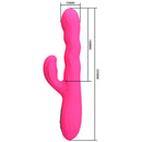 Pretty love - vibratore a coniglio multifunzione invernale con display led rosa