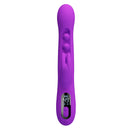 Pretty love - vibratore a coniglio sabien con stimolazione a percussione e led viola
