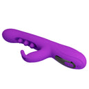 Pretty love - vibratore a coniglio sabien con stimolazione a percussione e led viola