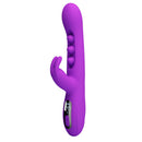 Pretty love - vibratore a coniglio sabien con stimolazione a percussione e led viola