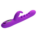 Pretty love - vibratore a coniglio sabien con stimolazione a percussione e led viola