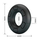 Crazy bull - anello per pene in silicone super morbido bertram nero