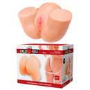 Crazy bull - olivia doppio masturbatore vibrante vaginale e anale in carne