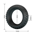 Crazy bull - anello per pene in silicone testurizzato merritt nero