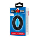 Crazy bull - anello per pene in silicone testurizzato merritt nero