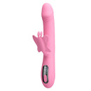 Pretty love - vibratore bella rabbit con stimolazione a farfalla e led rosa