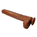 Pretty love - dany dildo realistico flessibile con ventosa 36 cm -ø- 5.6 cm marrone