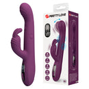 Pretty love - dee vibratore a coniglio multifunzione oscillante e a percussione viola
