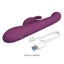 Pretty love - dee vibratore a coniglio multifunzione oscillante e a percussione viola