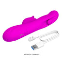 Pretty love - vibratore oscillante yalanda rabbit con display led viola
