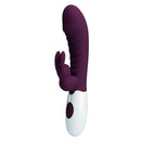 Pretty love - vibratore a coniglio naughty bunny a 30 funzioni, viola