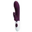 Pretty love - vibratore a coniglio naughty bunny a 30 funzioni, viola