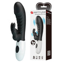 Pretty love - vibratore a coniglio naughty bunny con 30 funzioni nero