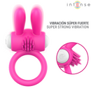 Intense - anello vibrante per pene hopps con stimolazione clitoridea rosa