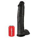 King cock - dildo realistico con testicoli 38 cm nero