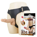 Pretty love - imbracatura zane con dildo flessibile 17 cm ø 4,3 cm naturale