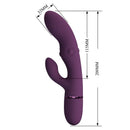 Pretty love - zach vibratore a coniglio ricaricabile con 5+5 funzioni