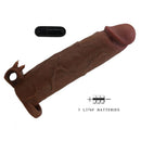 Pretty love - xerxes vibrante per pene, 22 cm ø 4,5 cm, marrone