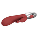 Pretty love - vibratore a forma di coniglio in palissandro, 30 funzioni, ricaricabile tramite usb, rosso