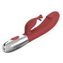 Pretty love - vibratore a forma di coniglio in palissandro, 30 funzioni, ricaricabile tramite usb, rosso