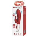 Pretty love - vibratore a forma di coniglio in palissandro, 30 funzioni, ricaricabile tramite usb, rosso