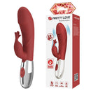 Pretty love - vibratore a forma di coniglio in palissandro, 30 funzioni, ricaricabile tramite usb, rosso