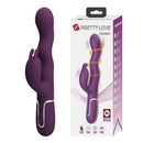 Pretty love - vibratore a forma di coniglio loursen con movimento di spinta e 7 vibrazioni, ricaricabile tramite usb, viola