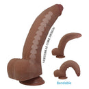 Pretty love - dildo flessibile realistico ulric 26 cm ø 5.5 cm tpe marrone