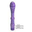 Pretty love - vibratore a doppia estiva con manico 19 cm ø 3,5 cm viola