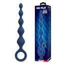 Mr play - perle anal in silicone blu e plug anal 20,4 cm