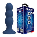 Mr play - plug anale con sfere metalliche e ventosa blu