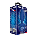 Mr play - plug anale testurizzato con anello blu m