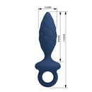 Mr play - plug anale testurizzato con anello blu m