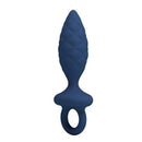 Mr play - plug anale testurizzato con anello blu m
