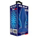 Mr play - plug anale conico in silicone blu l