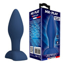 Mr play - plug anale conico in silicone blu m