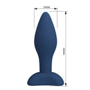 Mr play - plug anale conico in silicone blu s