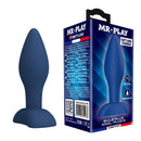 Mr play - plug anale conico in silicone blu s