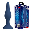 Mr play - plug anale conico in silicone blu xl