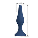 Mr play - plug anale slim in silicone blu taglia s