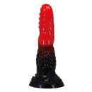 Power monsters - dildo fantasy drago di fuoco con ventosa 24,5 cm ø 5,8 cm rosso e nero