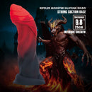 Power monsters - dildo in silicone bigoliath bicolore fantasy 25 cm ø 6 cm