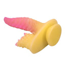 Power monsters - dildo fantasy mostro ondulato con ventosa 22,5 cm ø 5,5 cm rosa e giallo