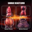 Power monsters - savage beastlord tricolor fantasy dildo in silicone 24 cm ø 5 cm