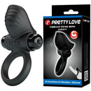 Pretty love - adrien anello vibrante per pene 10 funzioni nero