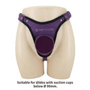 Pretty love - slip universali con imbracatura strap-on viola e nero