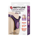 Pretty love - slip universali con imbracatura strap-on viola e nero